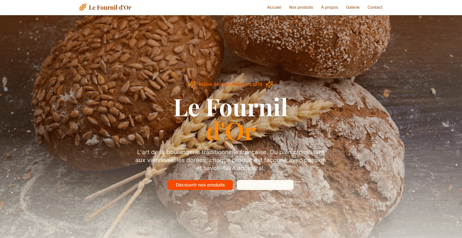 Aperçu de Template Boulangerie