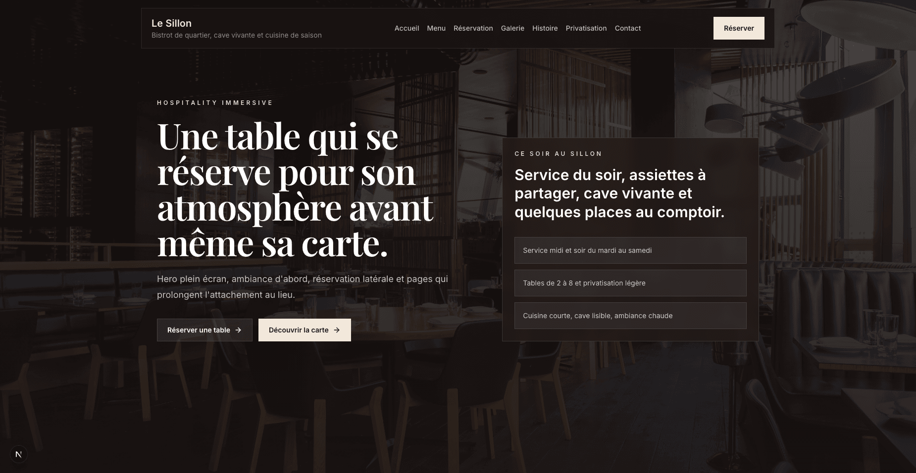 Aperçu de Template Restaurant Bistrot